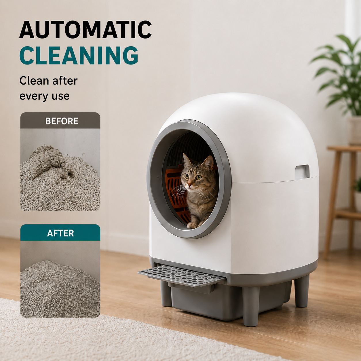Automatic cleaning before and after