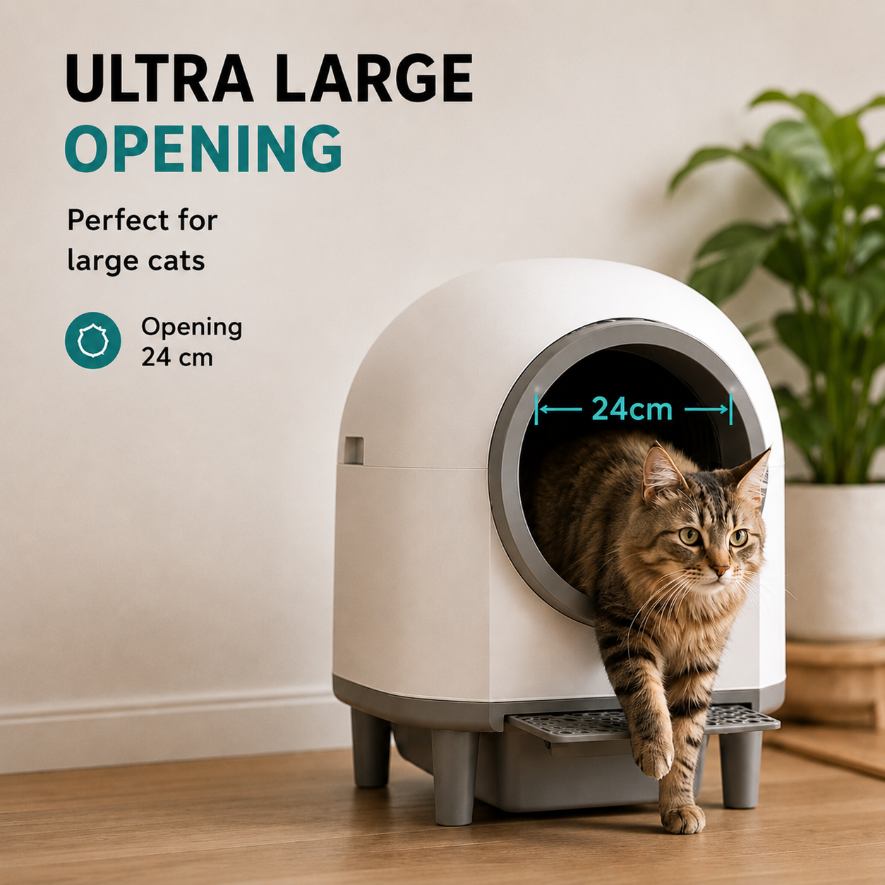 Ultra large opening 24cm